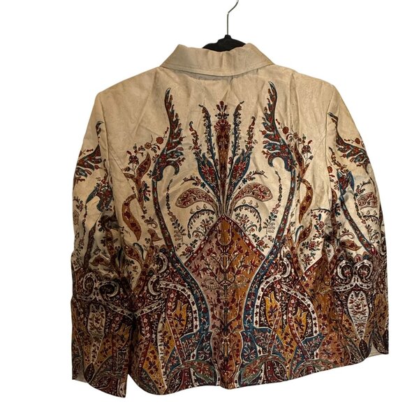 Coldwater Creek‎ Baroque Tapestry Jacket M Vintage Artsy Boho Eclectic Grandma - Picture 2 of 7